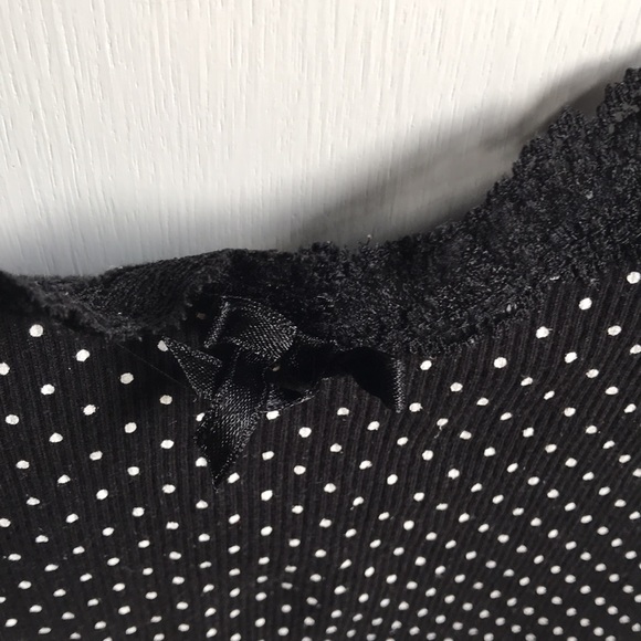 L.e.i. Y2K polka Dot Cami Tank Lace Straps Trim L - Picture 9 of 10